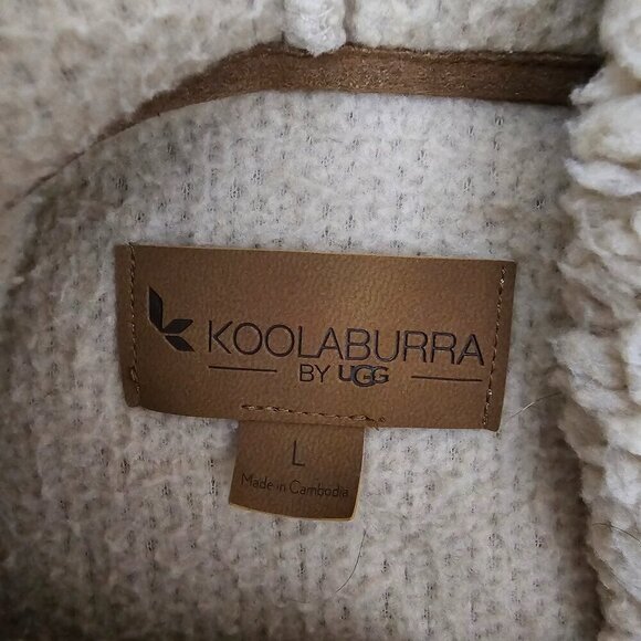 Koolaburra by UGG Brushed Back Sherpa Pullover Tan Hoodie - Picture 3 of 8